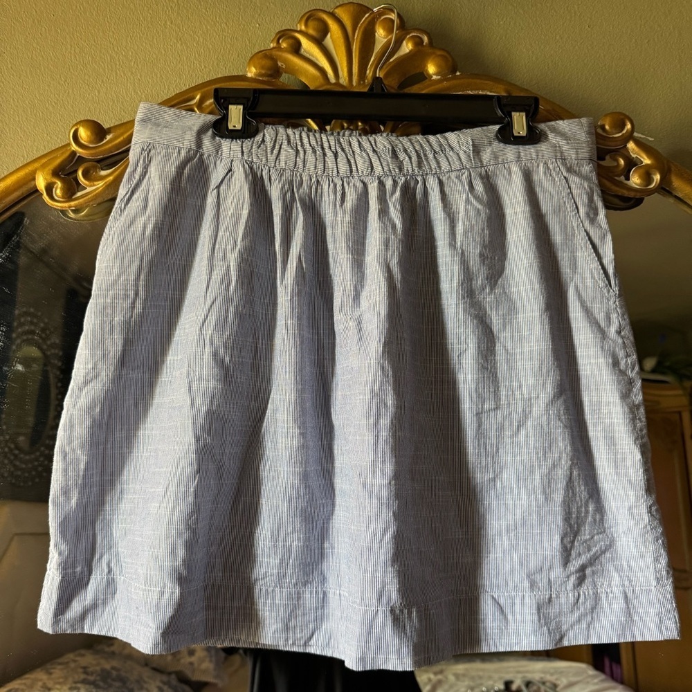 H. Bass & Co blue and white striped Women's Skirt - Picture 2 of 8